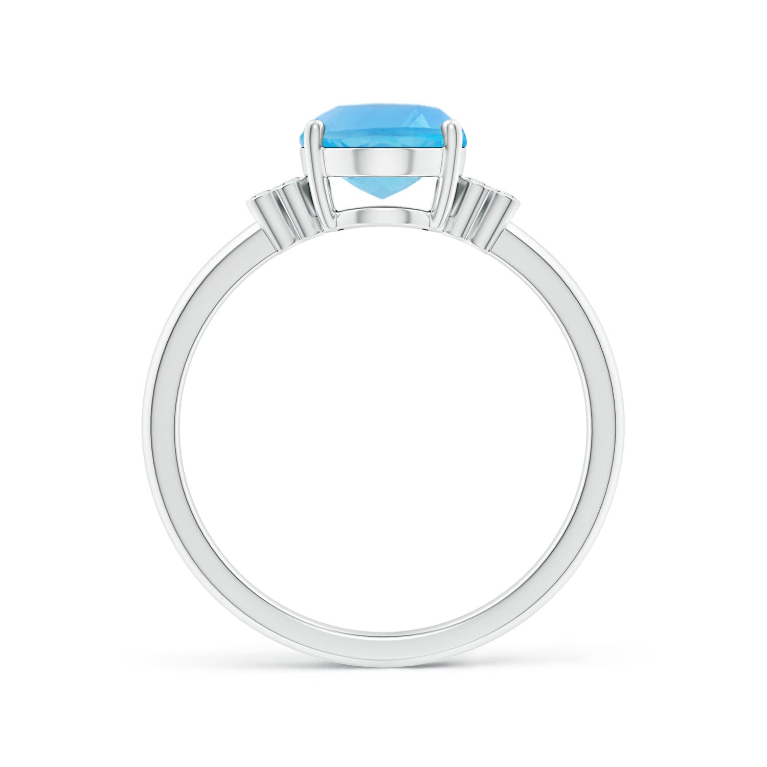 AA - Swiss Blue Topaz / 2.31 CT / 14 KT White Gold