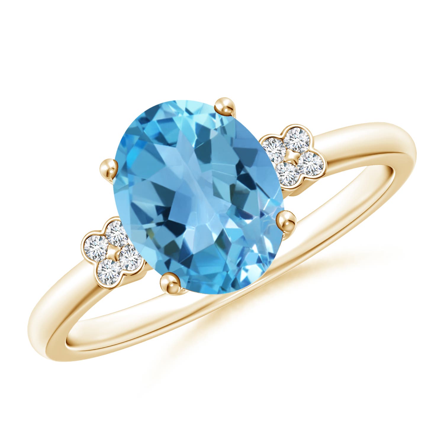 AA - Swiss Blue Topaz / 2.31 CT / 14 KT Yellow Gold