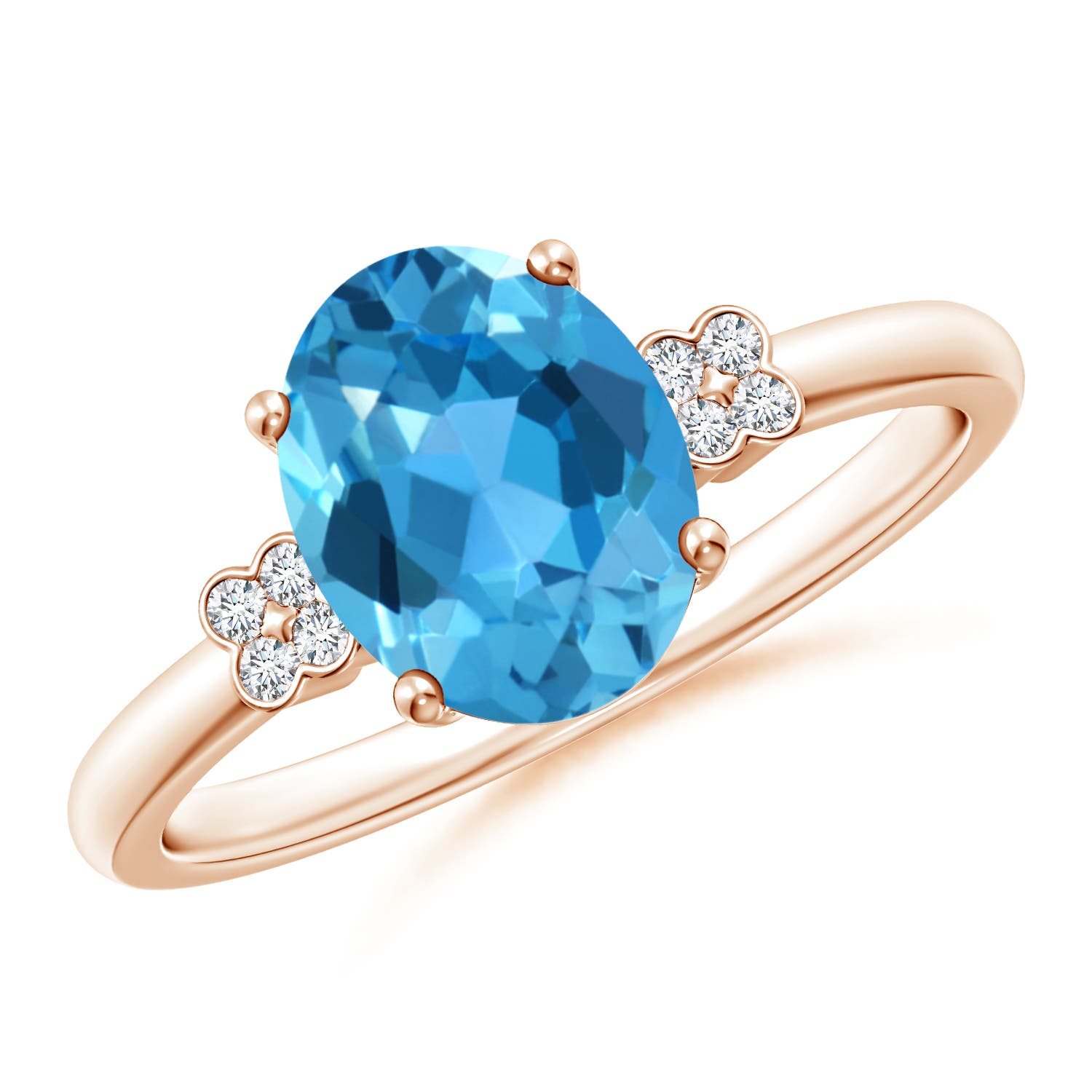 AAA - Swiss Blue Topaz / 2.31 CT / 14 KT Rose Gold