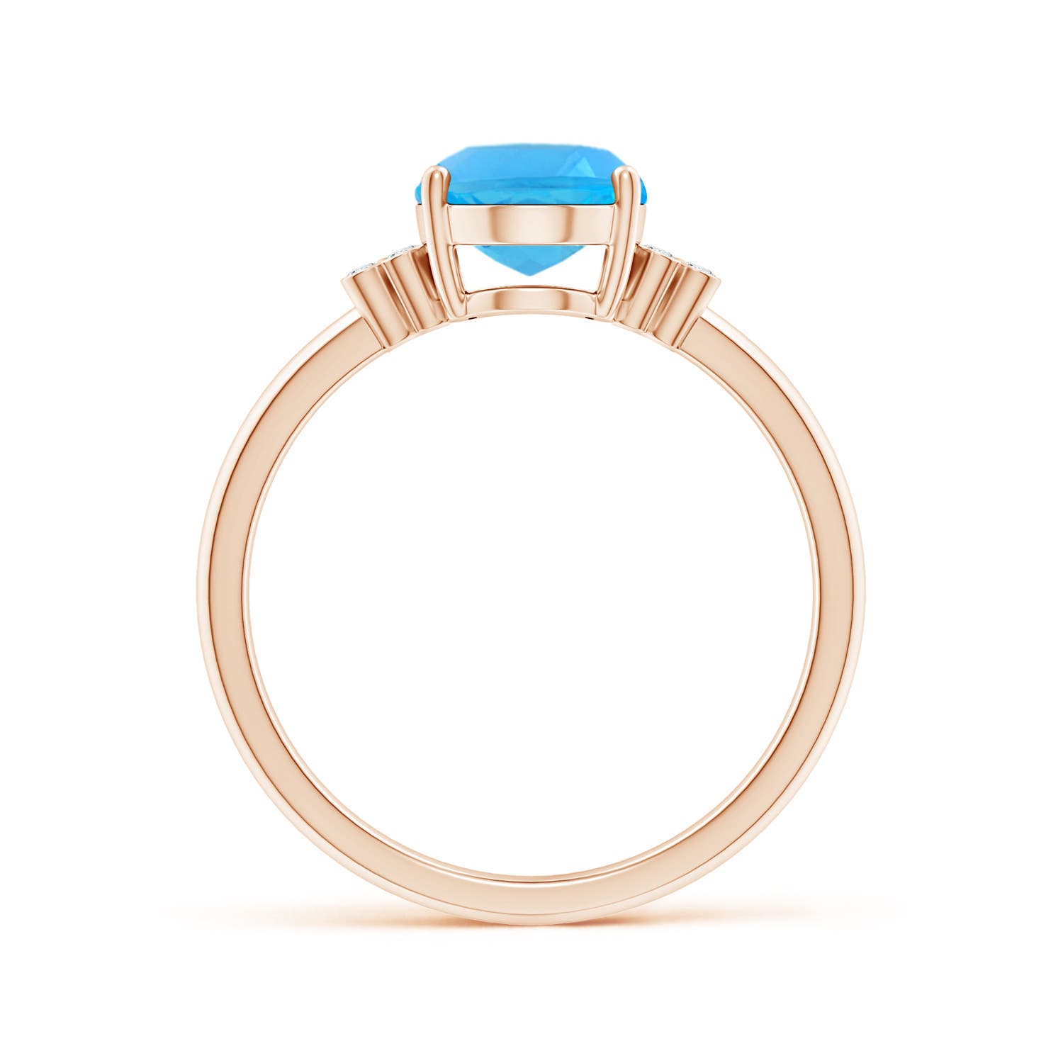 AAA - Swiss Blue Topaz / 2.31 CT / 14 KT Rose Gold