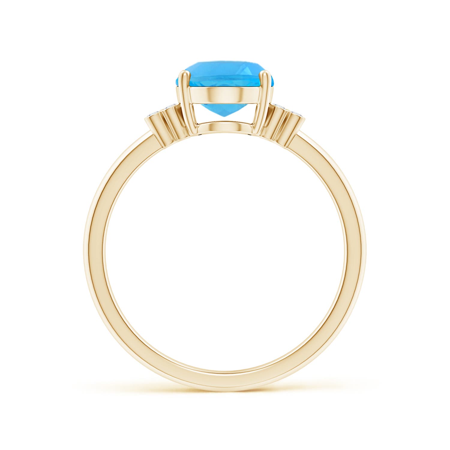 AAA - Swiss Blue Topaz / 2.31 CT / 14 KT Yellow Gold