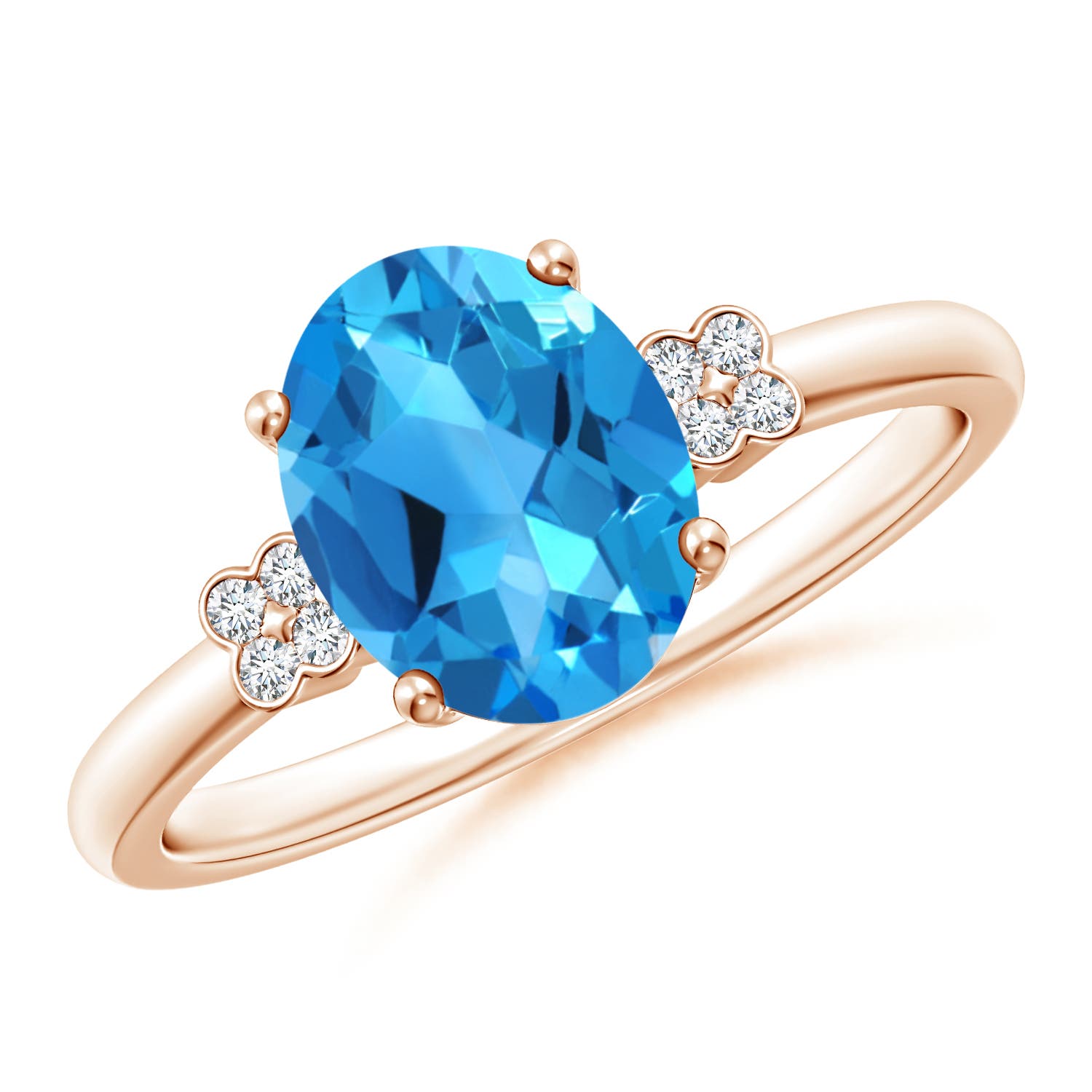 AAAA - Swiss Blue Topaz / 2.31 CT / 14 KT Rose Gold