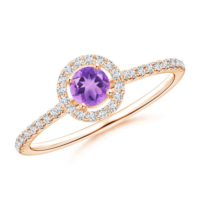 A - Amethyst / 0.43 CT / 14 KT Rose Gold