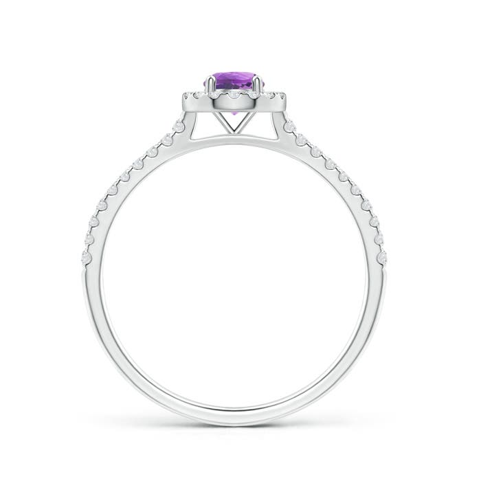 A - Amethyst / 0.43 CT / 14 KT White Gold