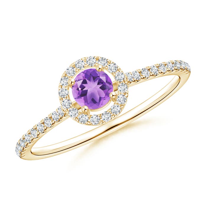 A - Amethyst / 0.43 CT / 14 KT Yellow Gold