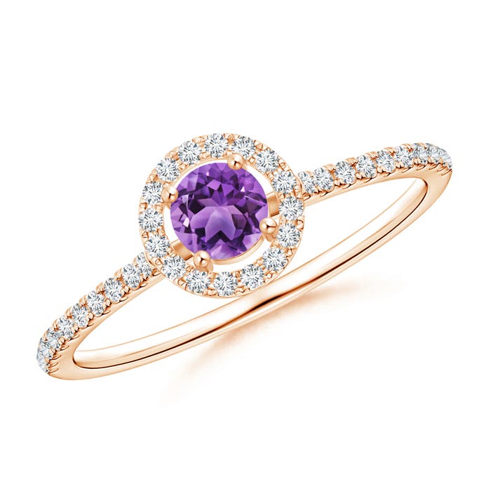 AA - Amethyst / 0.43 CT / 14 KT Rose Gold