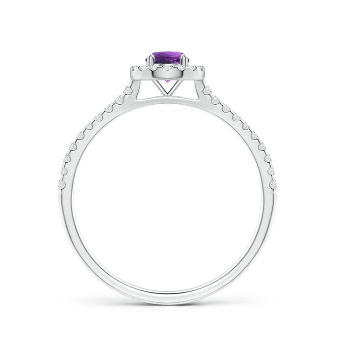 AAA - Amethyst / 0.43 CT / 14 KT White Gold