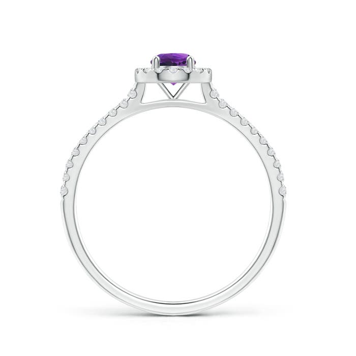 AAAA - Amethyst / 0.43 CT / 14 KT White Gold