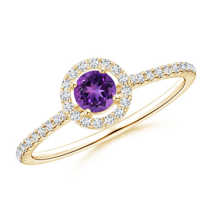 AAAA - Amethyst / 0.43 CT / 14 KT Yellow Gold