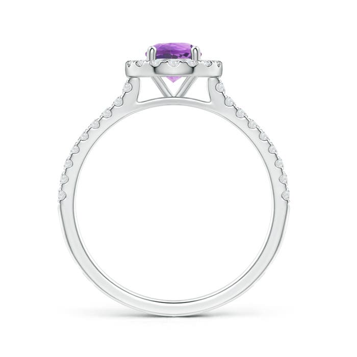 A - Amethyst / 0.72 CT / 14 KT White Gold