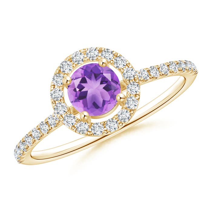 A - Amethyst / 0.72 CT / 14 KT Yellow Gold