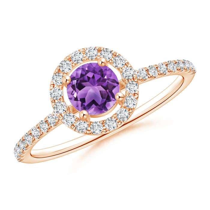 AA - Amethyst / 0.72 CT / 14 KT Rose Gold