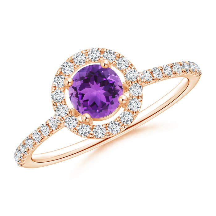 AAA - Amethyst / 0.72 CT / 14 KT Rose Gold