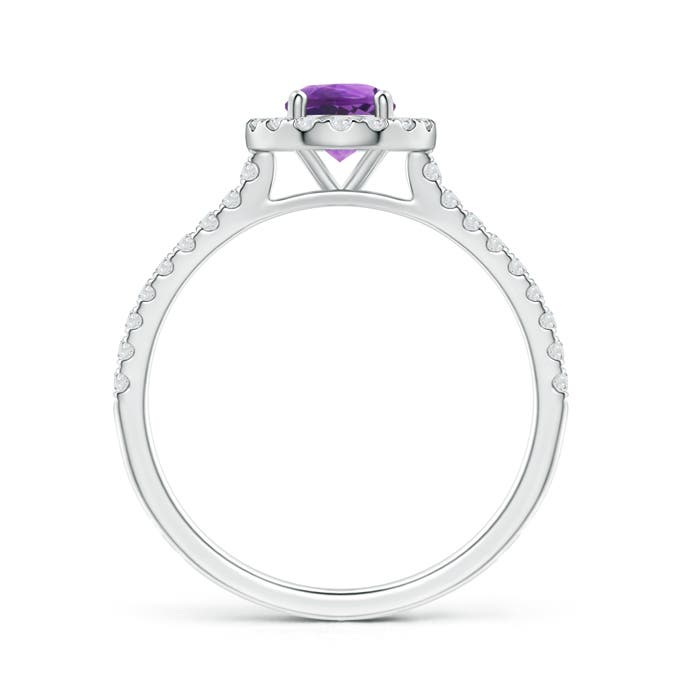 AAA - Amethyst / 0.72 CT / 14 KT White Gold