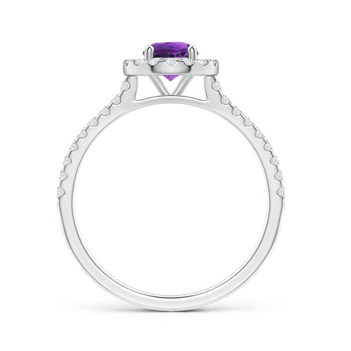 AAAA - Amethyst / 0.72 CT / 14 KT White Gold