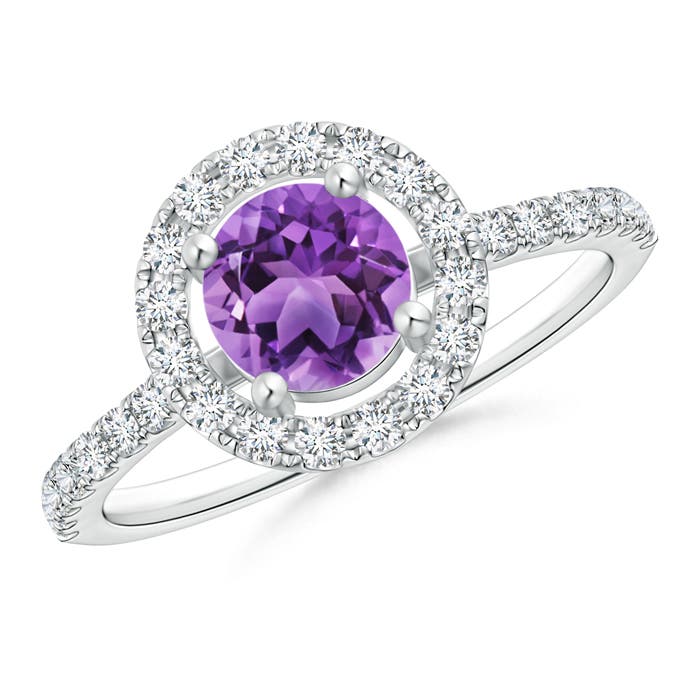 AA - Amethyst / 1.18 CT / 14 KT White Gold