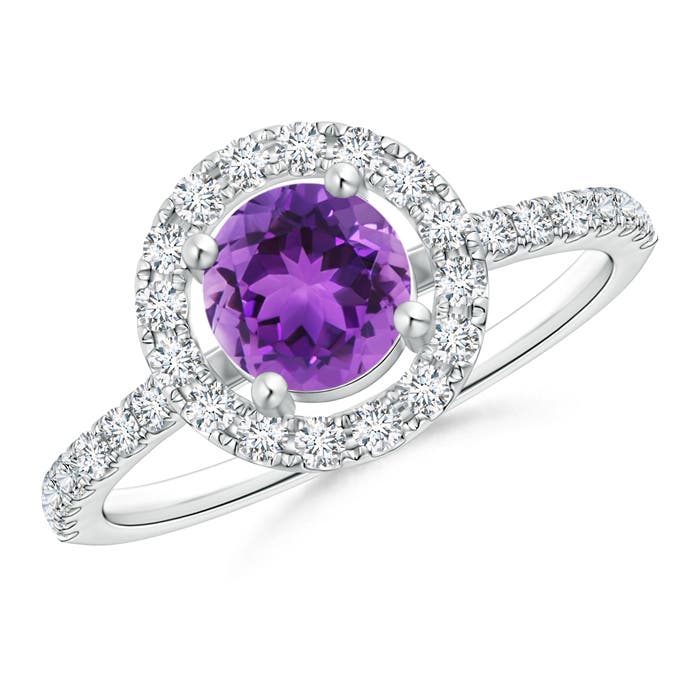 AAA - Amethyst / 1.18 CT / 14 KT White Gold