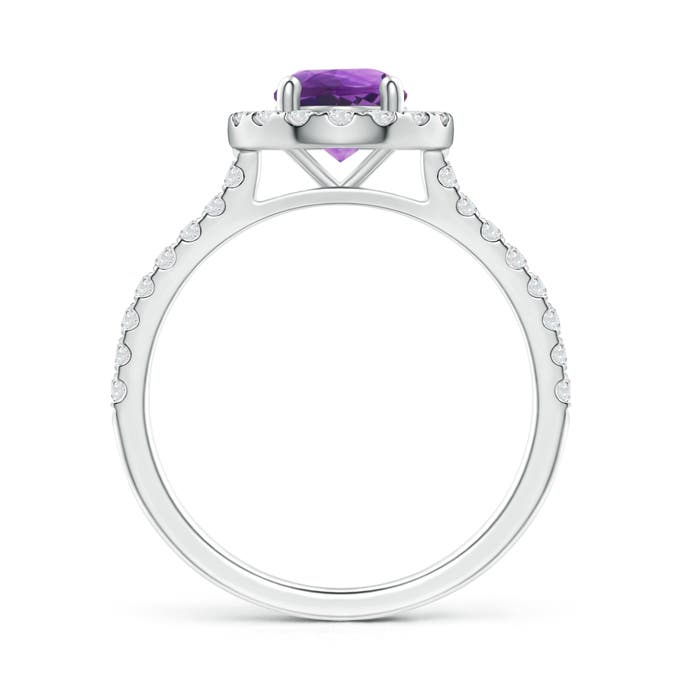 AAA - Amethyst / 1.18 CT / 14 KT White Gold