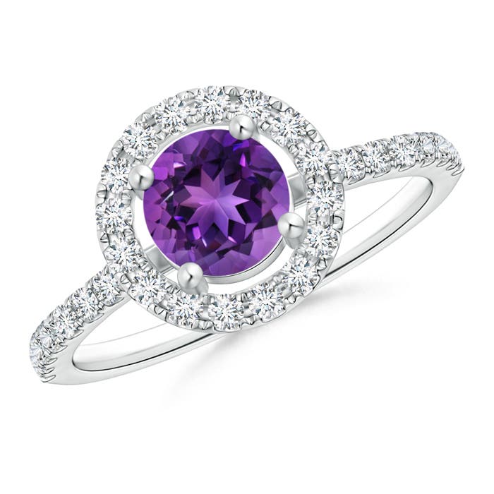 AAAA - Amethyst / 1.18 CT / 14 KT White Gold