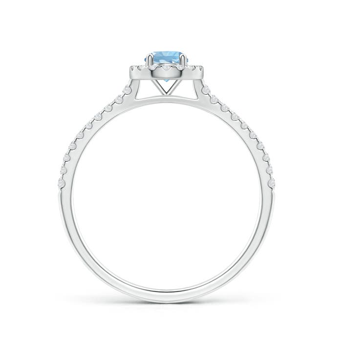 AAA - Aquamarine / 0.38 CT / 14 KT White Gold