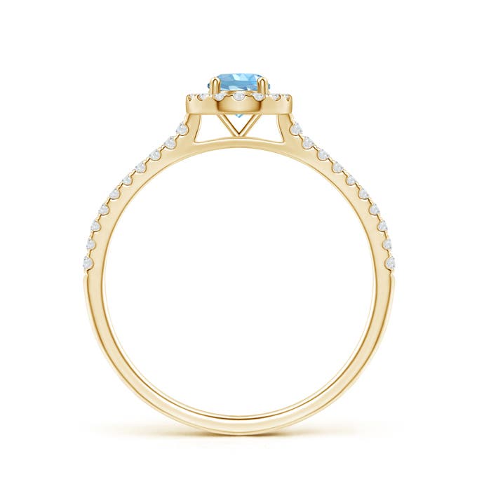 AAAA - Aquamarine / 0.38 CT / 14 KT Yellow Gold