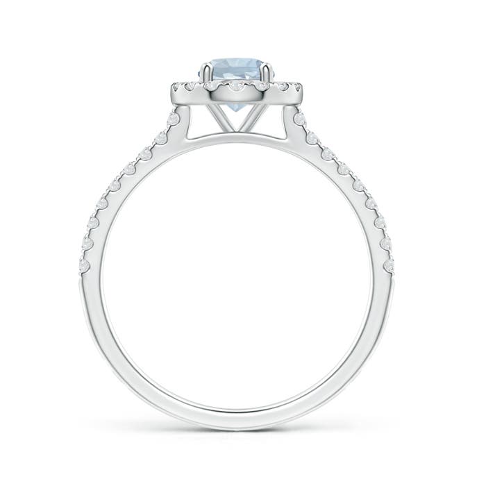 A - Aquamarine / 0.67 CT / 14 KT White Gold