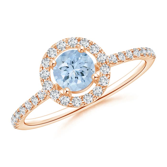 AA - Aquamarine / 0.67 CT / 14 KT Rose Gold