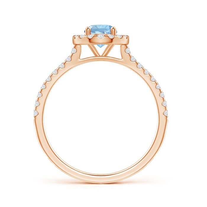 AAA - Aquamarine / 0.67 CT / 14 KT Rose Gold