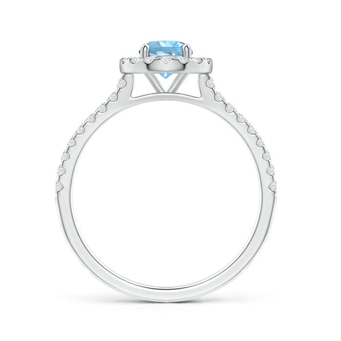 AAAA - Aquamarine / 0.67 CT / 14 KT White Gold