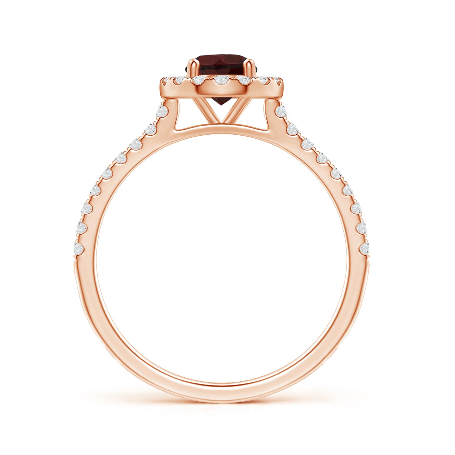 A - Garnet / 0.87 CT / 14 KT Rose Gold