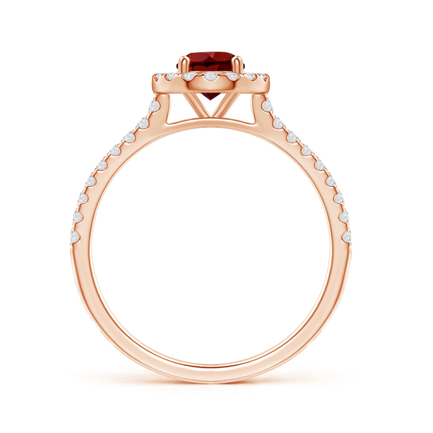 AAAA - Garnet / 0.87 CT / 14 KT Rose Gold