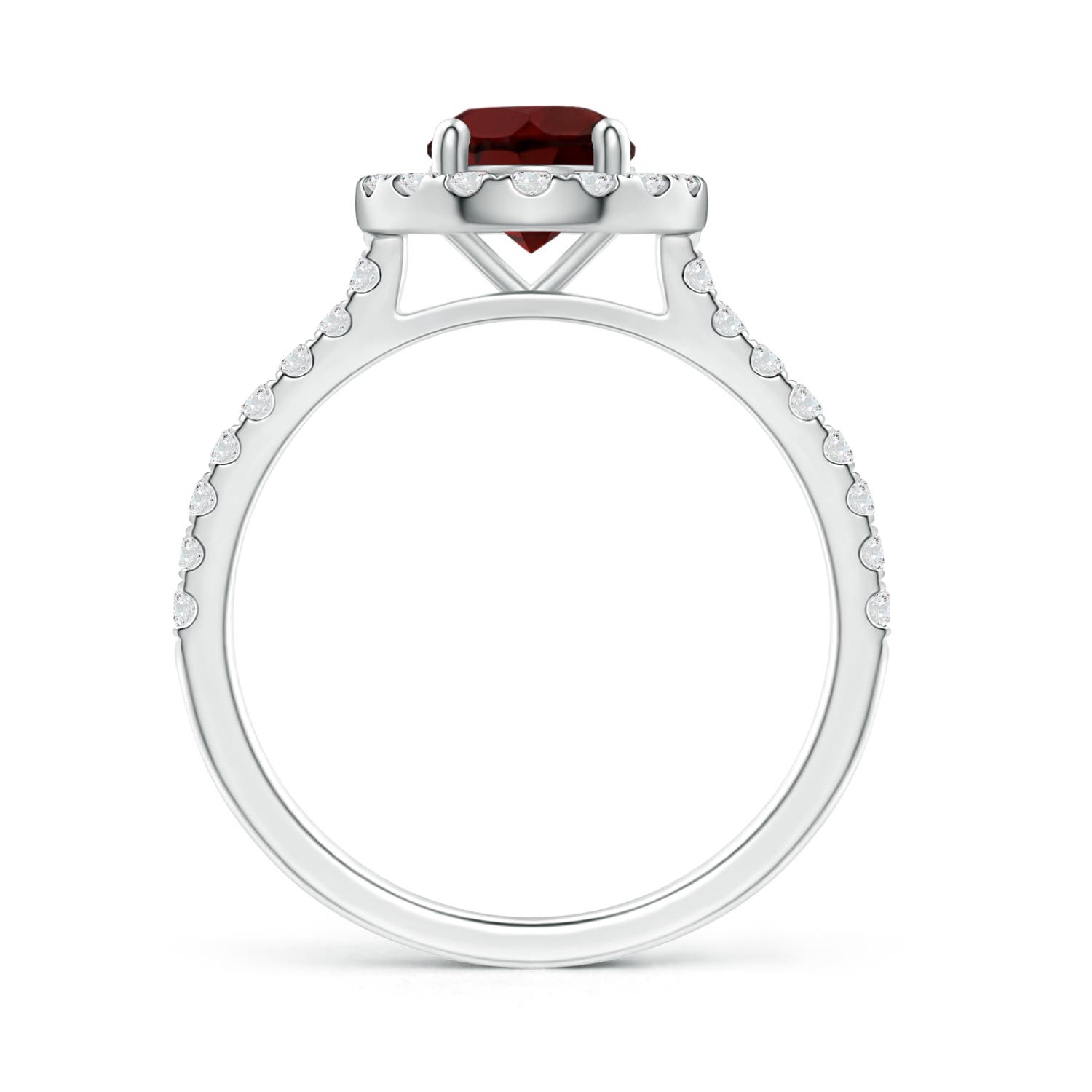 AA - Garnet / 1.38 CT / 14 KT White Gold