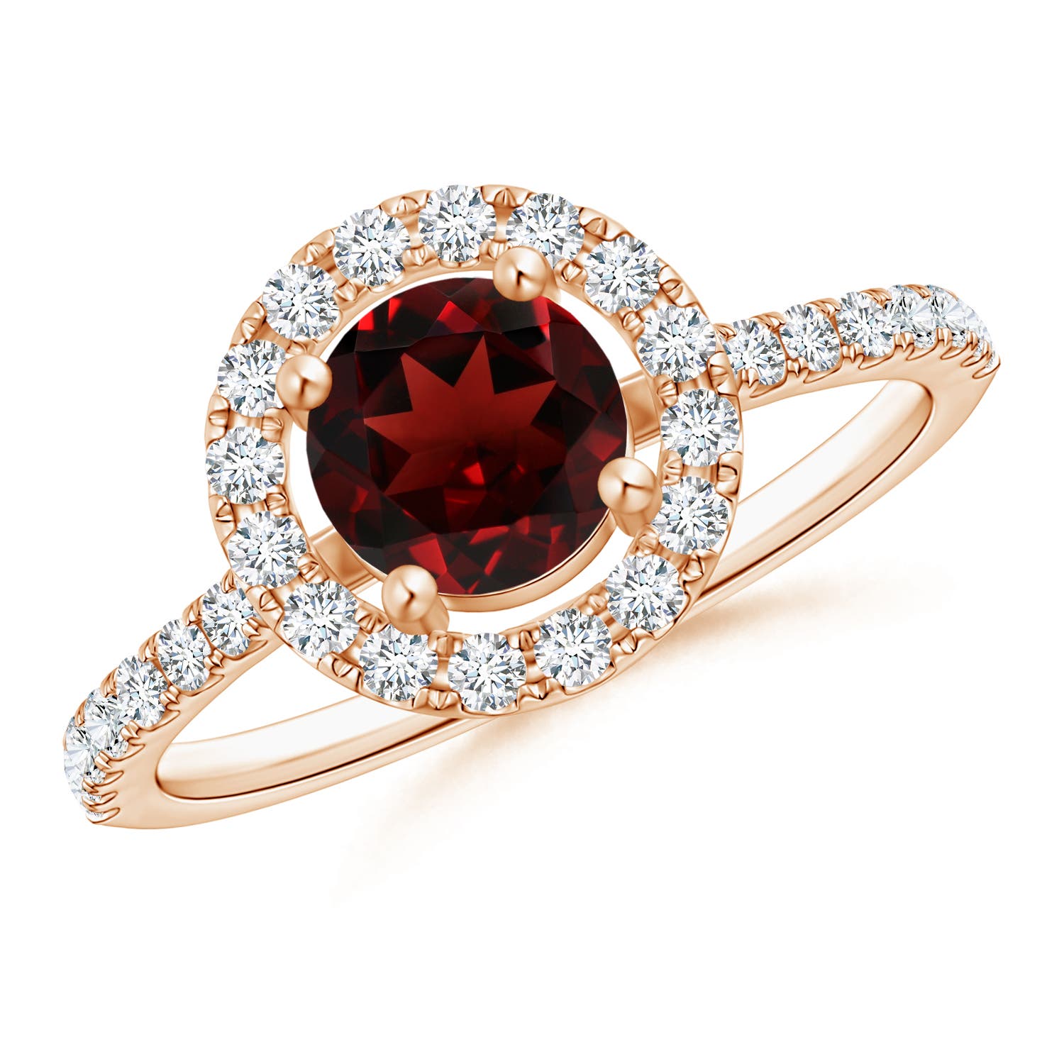 AAA - Garnet / 1.38 CT / 14 KT Rose Gold