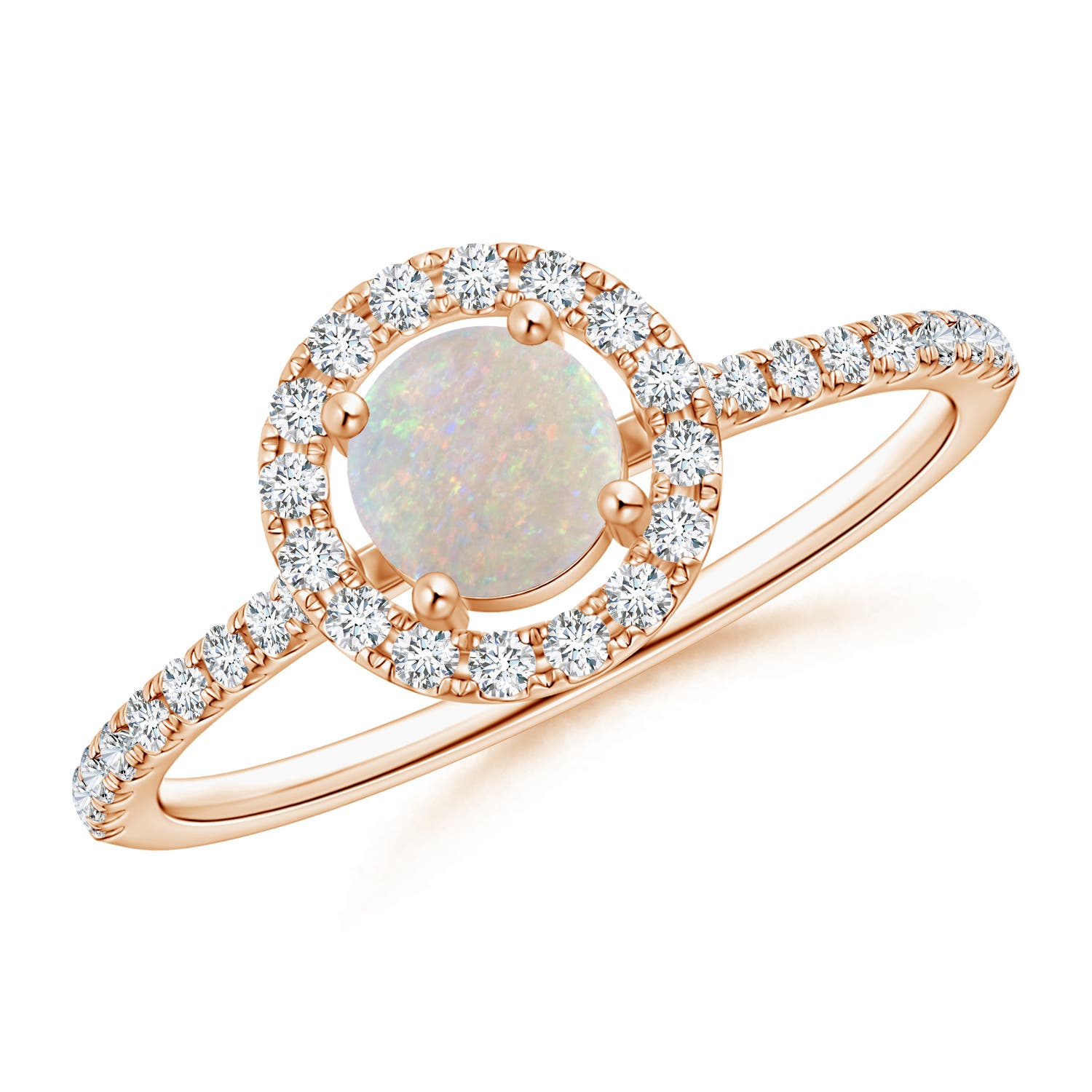 AA - Opal / 0.6 CT / 14 KT Rose Gold