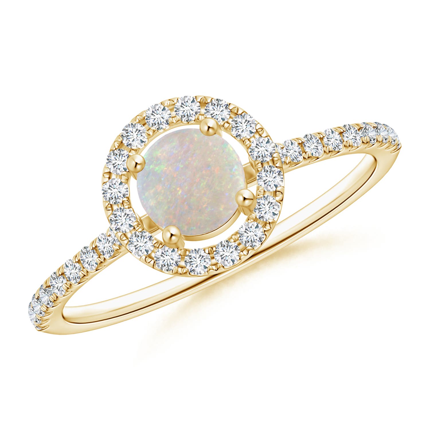 AA - Opal / 0.6 CT / 14 KT Yellow Gold