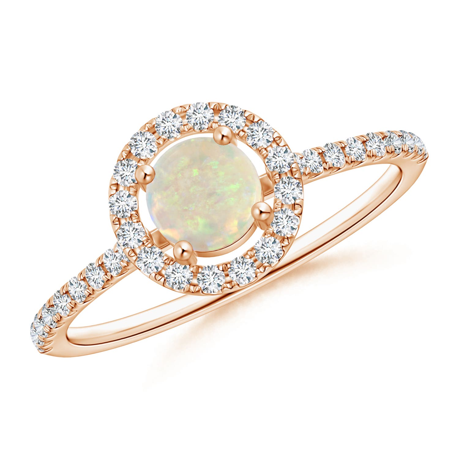 AAA - Opal / 0.6 CT / 14 KT Rose Gold