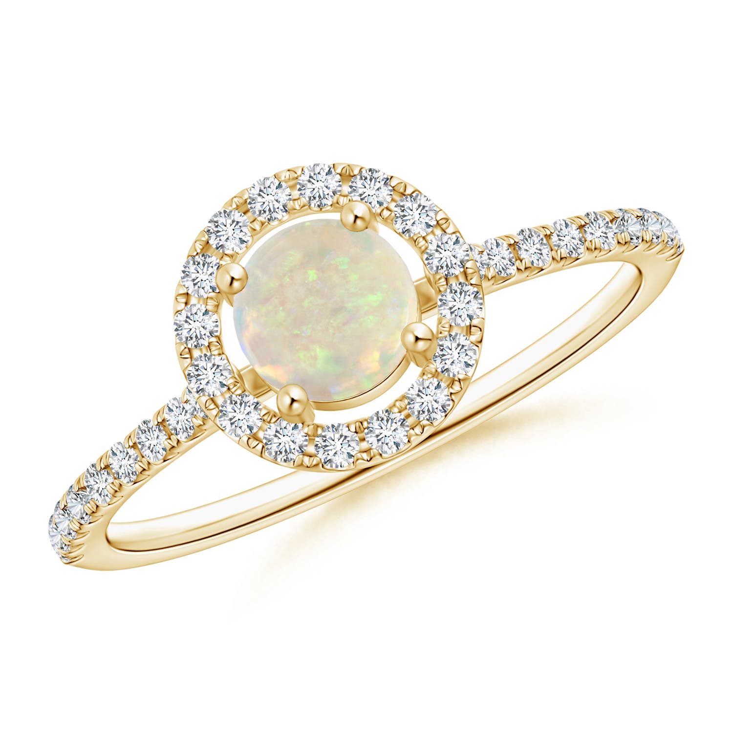 AAA - Opal / 0.6 CT / 14 KT Yellow Gold