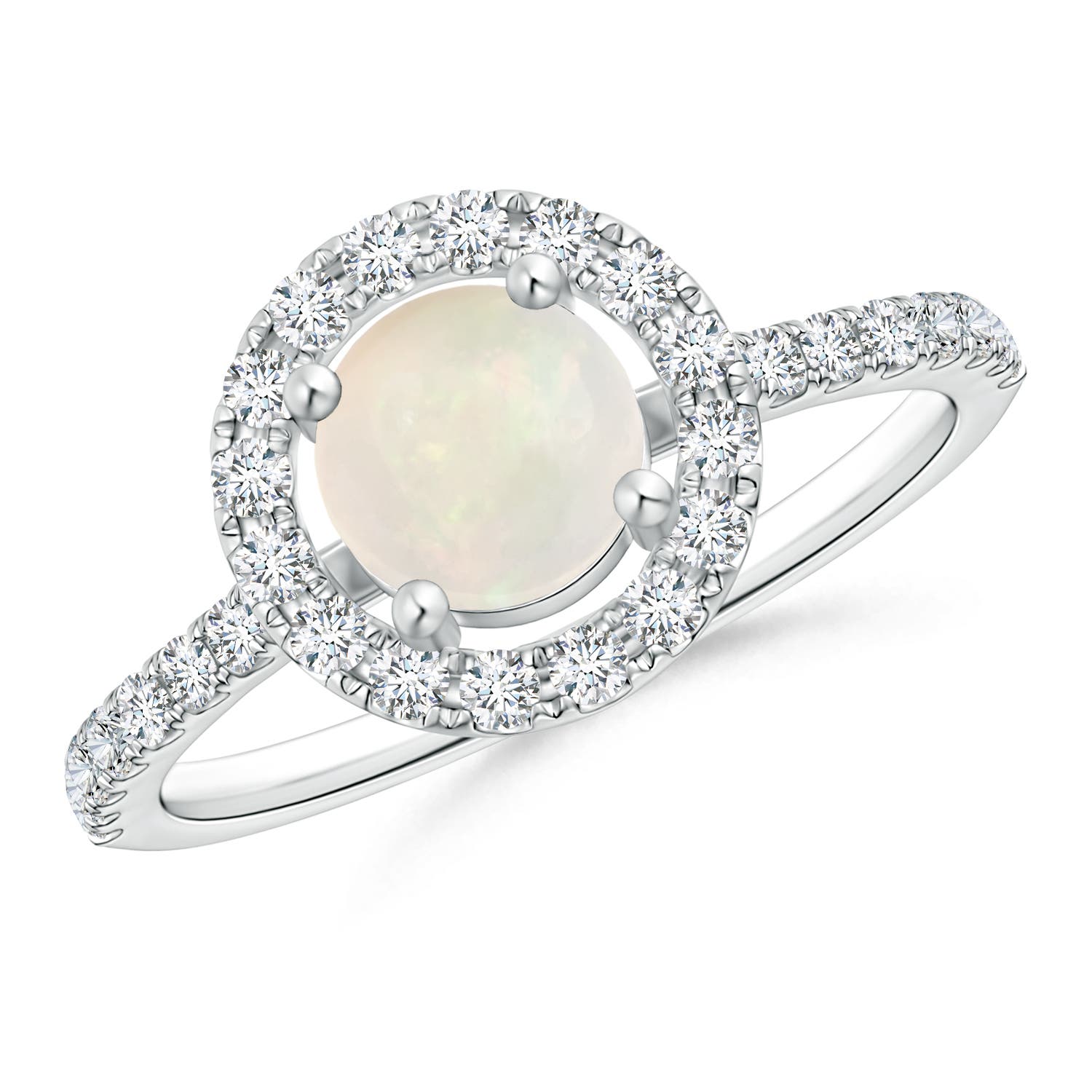 A - Opal / 0.88 CT / 14 KT White Gold