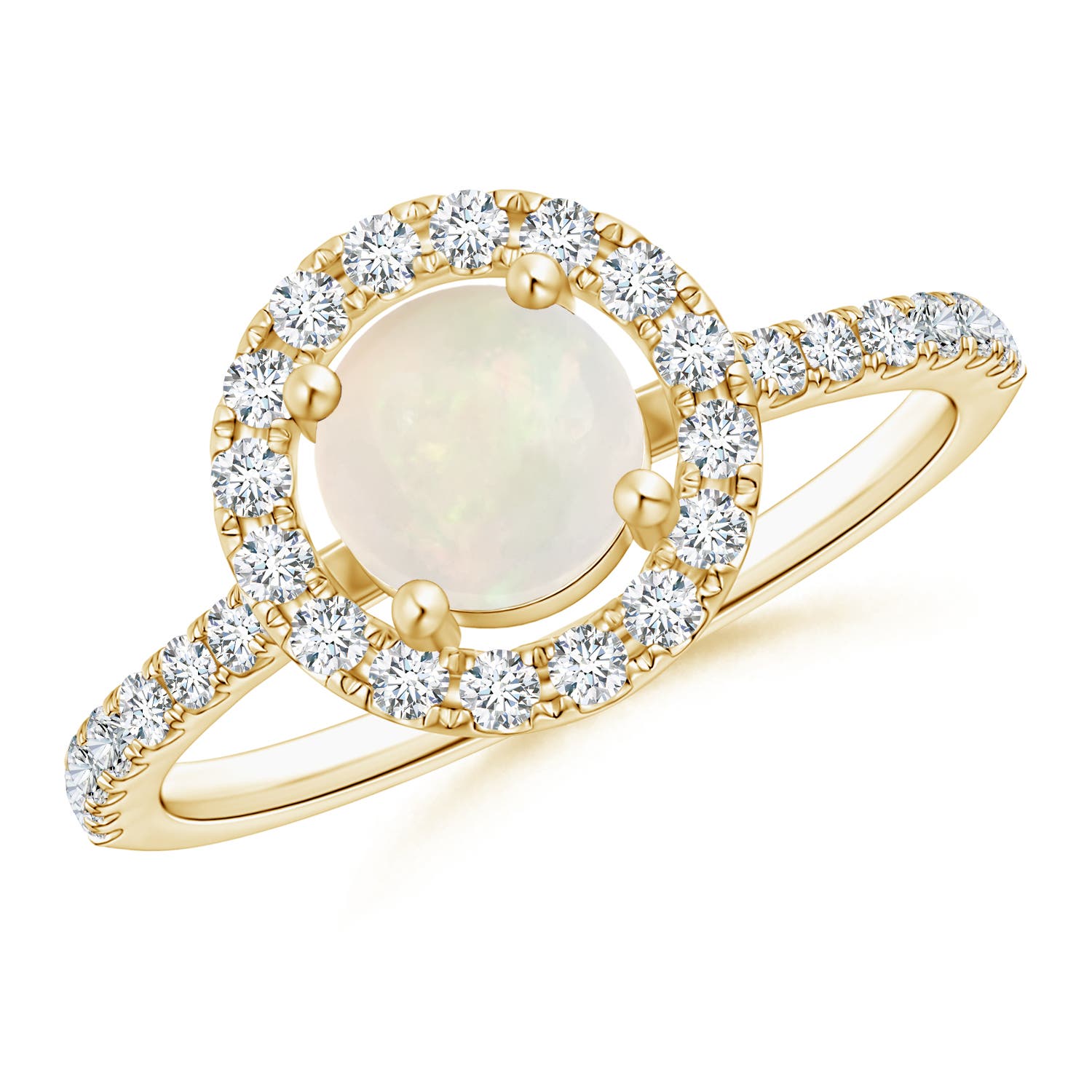 A - Opal / 0.88 CT / 14 KT Yellow Gold