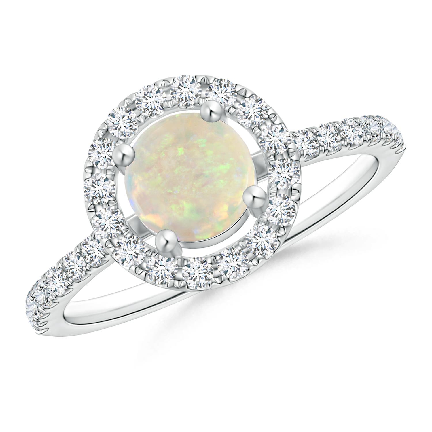 AAA - Opal / 0.88 CT / 14 KT White Gold