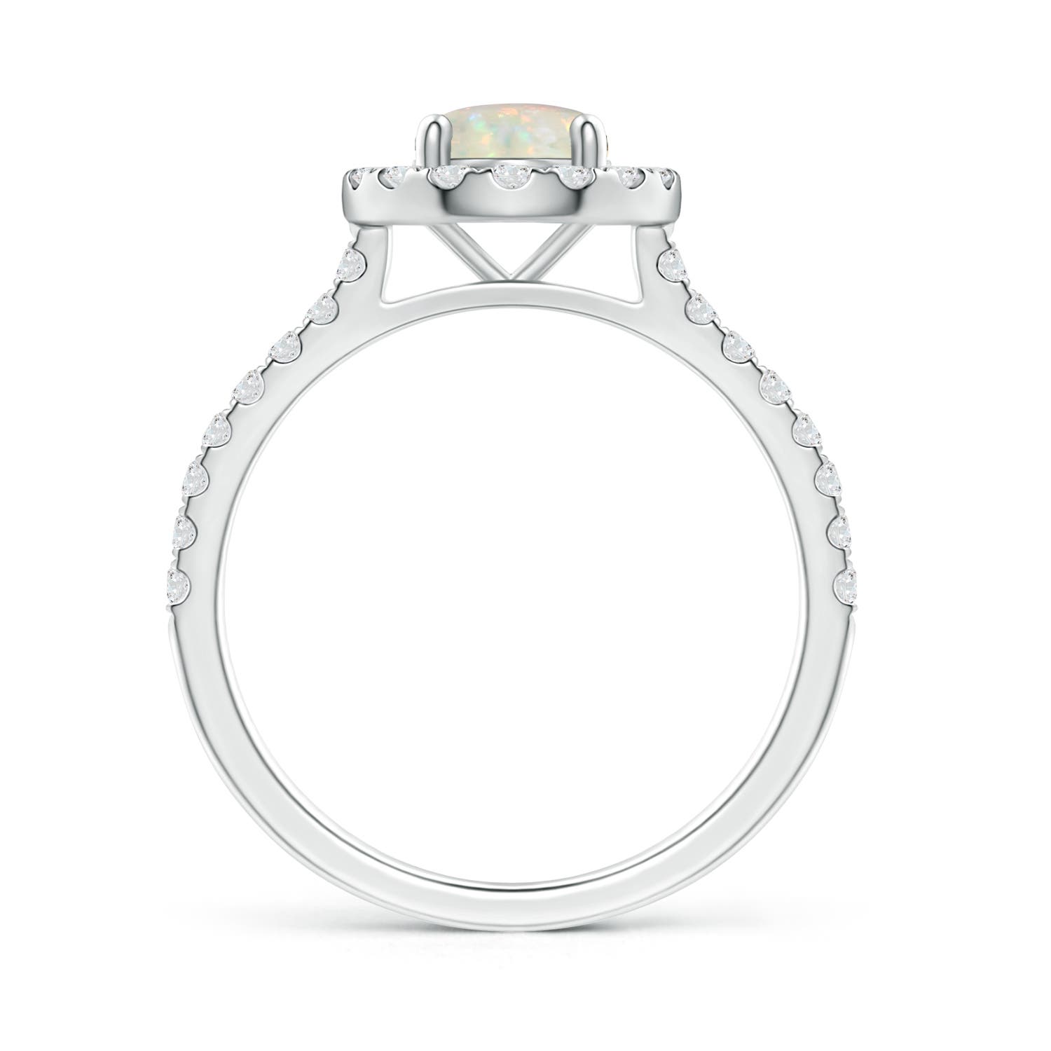 AAA - Opal / 0.88 CT / 14 KT White Gold