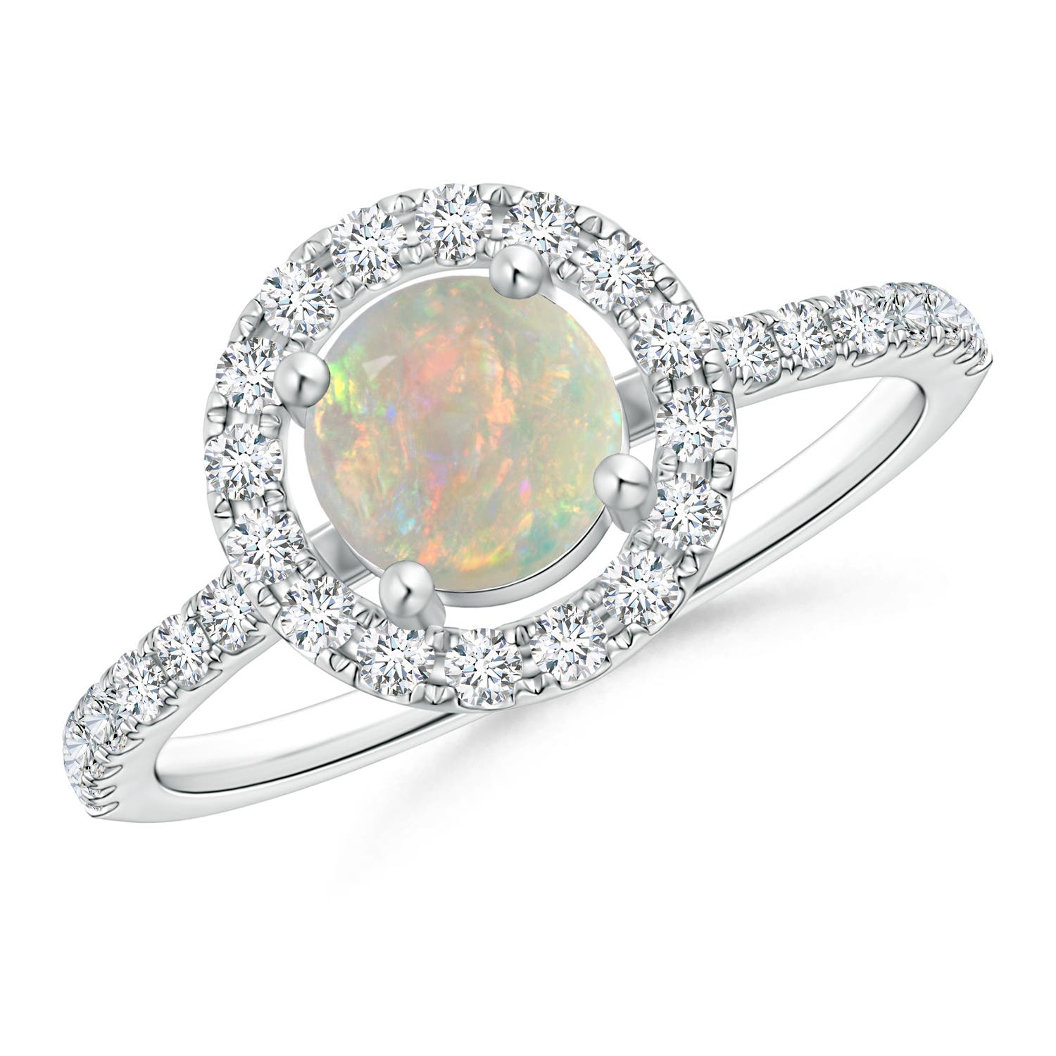 AAAA - Opal / 0.88 CT / 14 KT White Gold