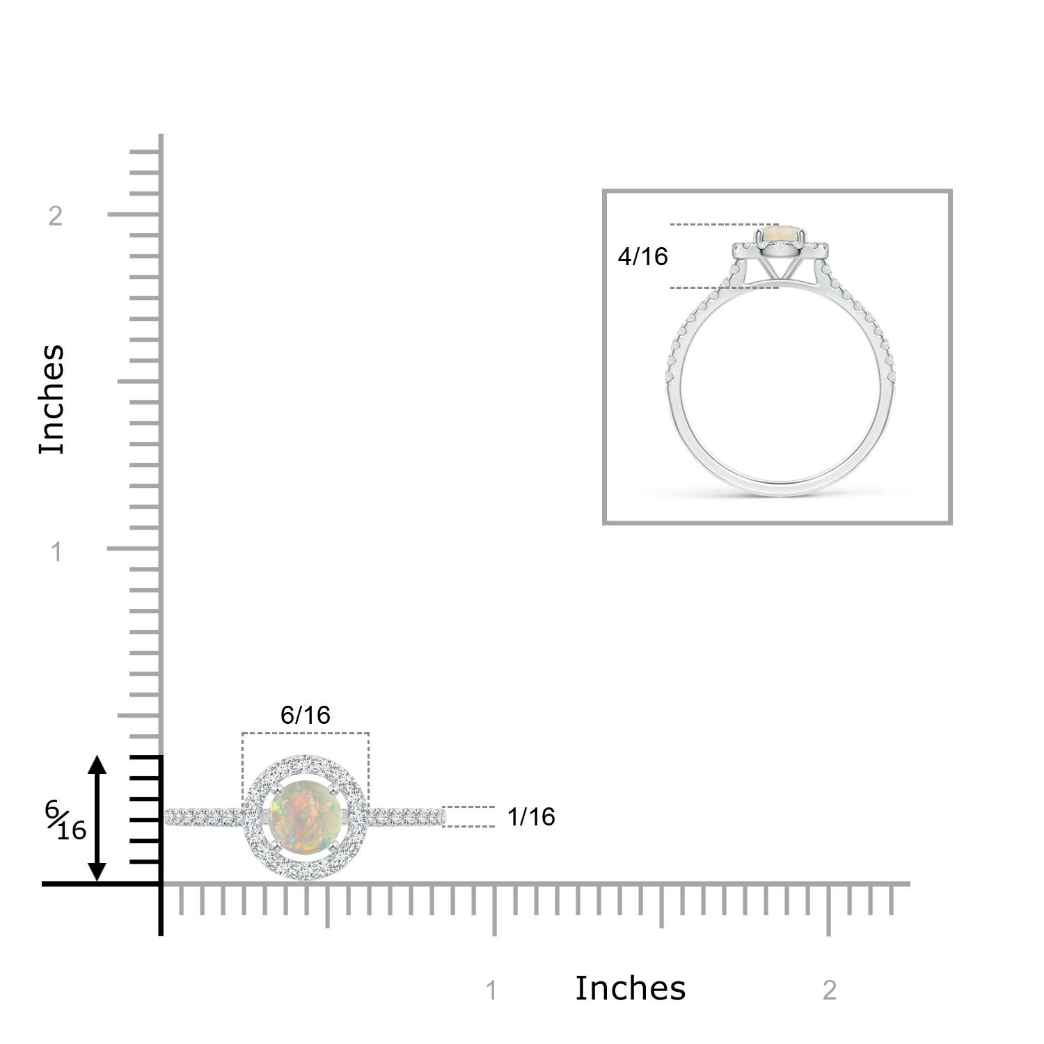 AAAA - Opal / 0.88 CT / 14 KT White Gold