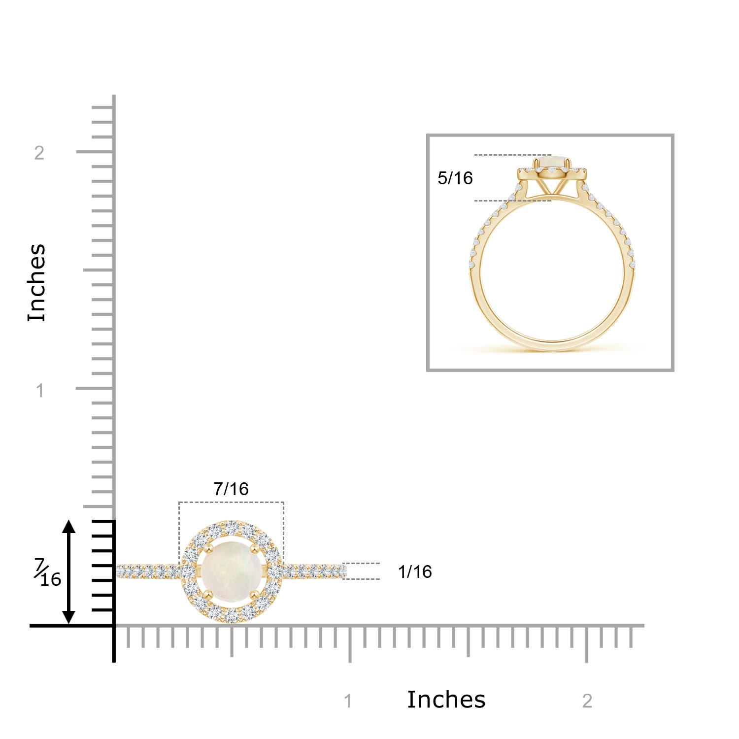 A - Opal / 1.2 CT / 14 KT Yellow Gold