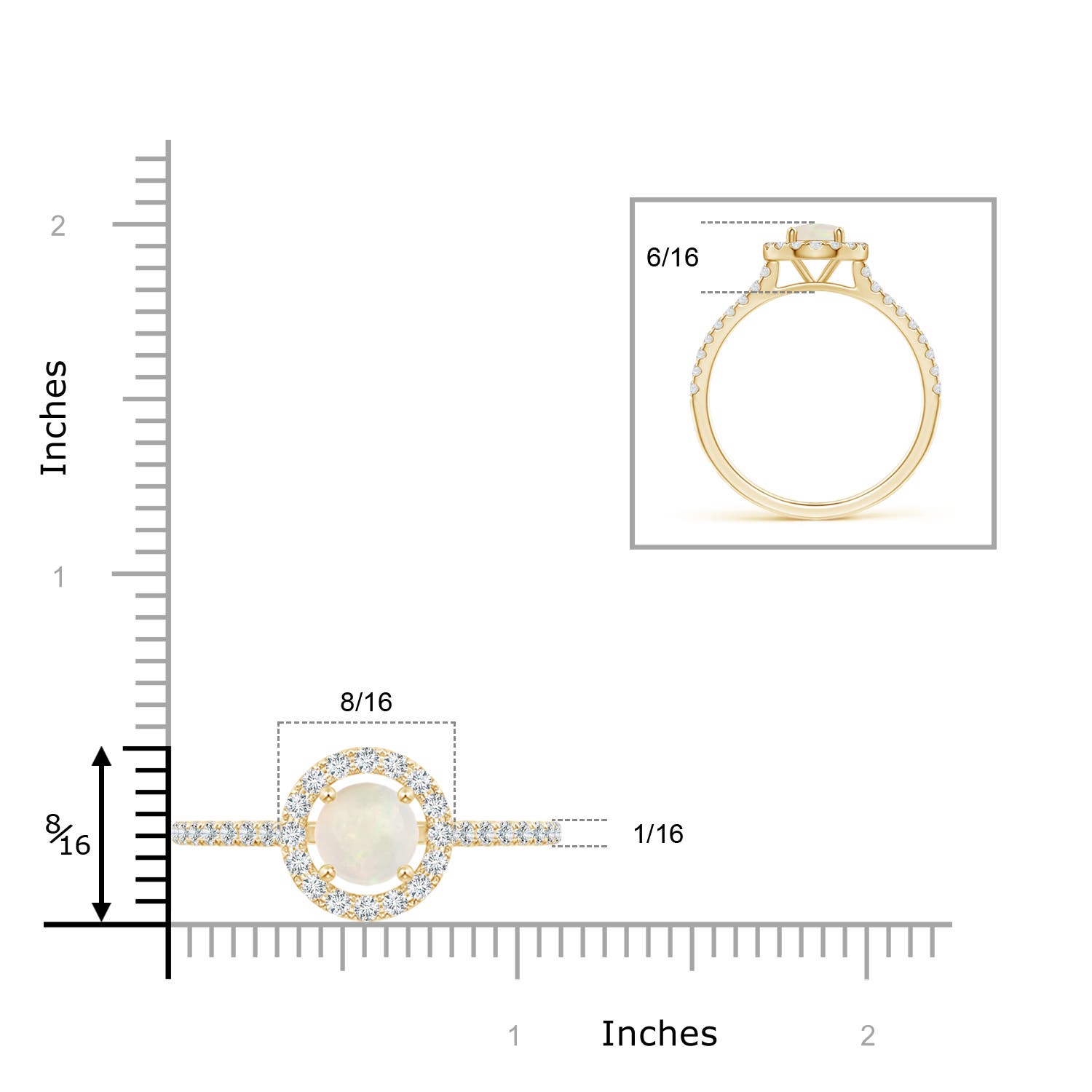 A - Opal / 1.63 CT / 14 KT Yellow Gold