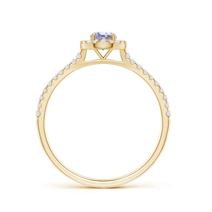 A - Tanzanite / 0.43 CT / 14 KT Yellow Gold