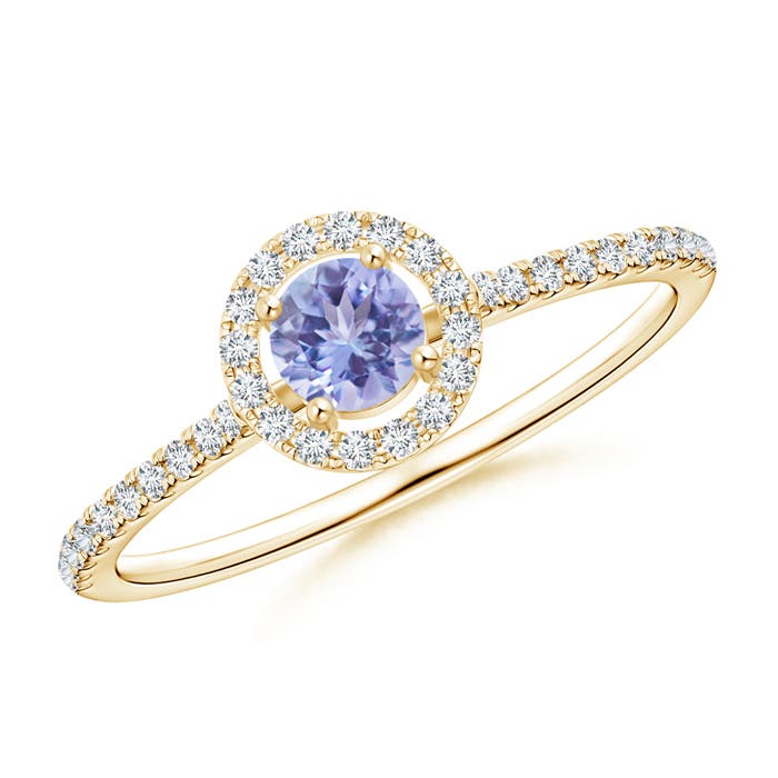 AA - Tanzanite / 0.43 CT / 14 KT Yellow Gold