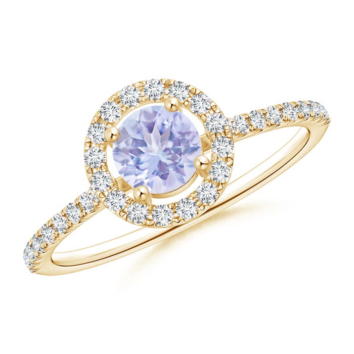 A - Tanzanite / 0.77 CT / 14 KT Yellow Gold