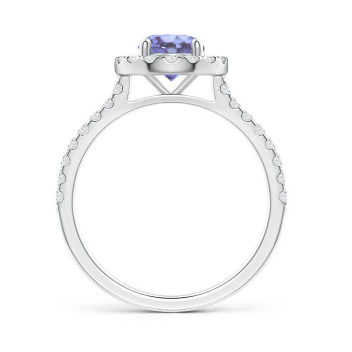 A - Tanzanite / 1.28 CT / 14 KT White Gold