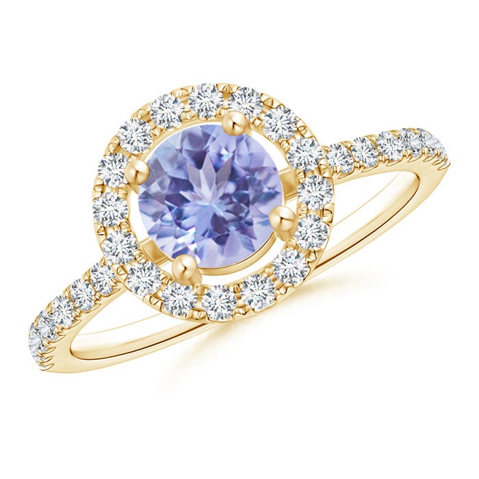 A - Tanzanite / 1.28 CT / 14 KT Yellow Gold